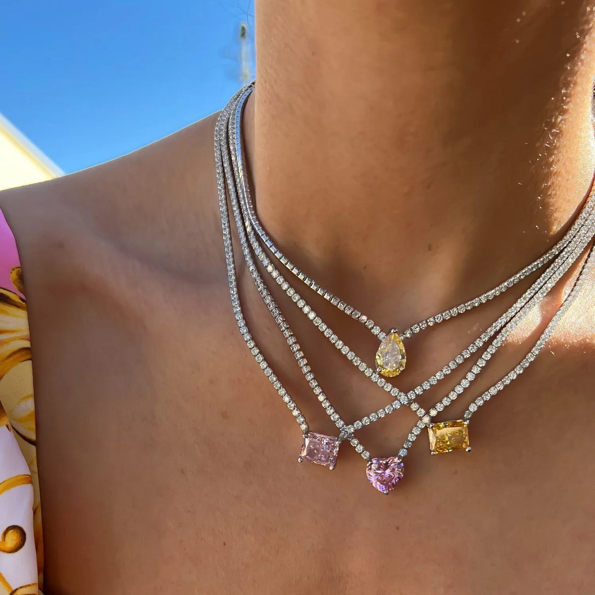Colar Cravejada Com Zircônia