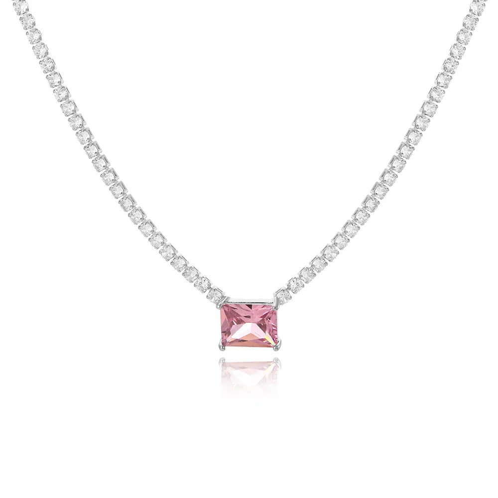 Colar Cravejada Com Zircônia